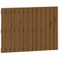 vidaXL Cabecero cama pared madera maciza pino marrón miel 82,5x3x60 cm
