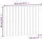 vidaXL Cabecero cama pared madera maciza pino marrón miel 82,5x3x60 cm