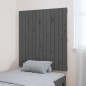 vidaXL Cabecero de cama de pared madera maciza pino gris 82,5x3x90 cm vidaXL Cabecero de cama de pared madera maciza pino gris 82,5x3x90 cm