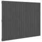 vidaXL Cabecero de cama de pared madera maciza pino gris 140x3x110 cm vidaXL Cabecero de cama de pared madera maciza pino gris 140x3x110 cm