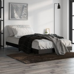 vidaXL Estructura de cama madera contrachapada negra 90x190 cm