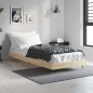 vidaXL Estructura de cama madera contrachapada roble Sonoma 75x190 cm vidaXL Estructura de cama madera contrachapada roble Sonoma 75x190 cm