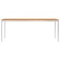vidaXL Mesa comedor jardín madera teca acero inoxidable 200x100x75 cm