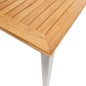 vidaXL Mesa comedor jardín madera teca acero inoxidable 200x100x75 cm