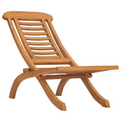 vidaXL Silla de jardín plegables de madera maciza de teca