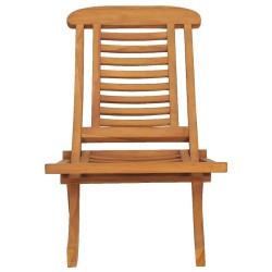 vidaXL Silla de jardín plegables de madera maciza de teca