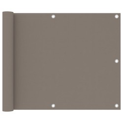 vidaXL Toldo para balcón de tela Oxford gris taupe 75x400 cm