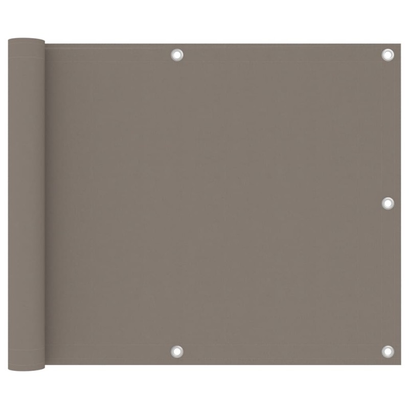 vidaXL Toldo para balcón de tela Oxford gris taupe 75x400 cm