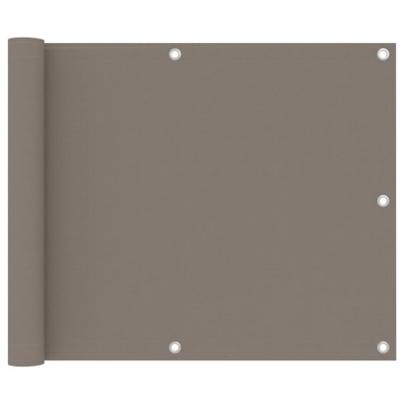 vidaXL Toldo para balcón de tela Oxford gris taupe 75x400 cm