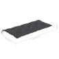 vidaXL Banco de jardín plegable con cojín bambú 118 cm vidaXL Banco de jardín plegable con cojín bambú 118 cm