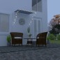 vidaXL Toldo retráctil con LED azul y blanco 150x150 cm vidaXL Toldo retráctil con LED azul y blanco 150x150 cm