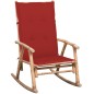 vidaXL Silla mecedora con cojín bambú vidaXL Silla mecedora con cojín bambú