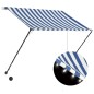 vidaXL Toldo retráctil con LED azul y blanco 150x150 cm vidaXL Toldo retráctil con LED azul y blanco 150x150 cm