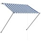 vidaXL Toldo retráctil con LED azul y blanco 150x150 cm vidaXL Toldo retráctil con LED azul y blanco 150x150 cm