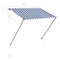 vidaXL Toldo retráctil con LED azul y blanco 150x150 cm vidaXL Toldo retráctil con LED azul y blanco 150x150 cm