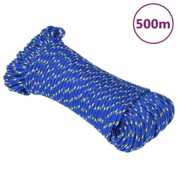 vidaXL Cuerda de barco polipropileno azul 5 mm 500 m