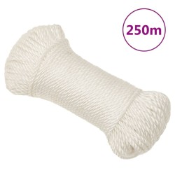 vidaXL Cuerda de trabajo polipropileno blanco 3 mm 250 m