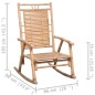 vidaXL Silla mecedora con cojín bambú vidaXL Silla mecedora con cojín bambú