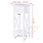 vidaXL Mesita auxiliar con cajón blanca vidaXL Mesita auxiliar con cajón blanca
