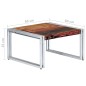 vidaXL Mesa de centro de madera maciza reciclada 60x60x35 cm vidaXL Mesa de centro de madera maciza reciclada 60x60x35 cm