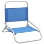 vidaXL Sillas de playa plegables 2 unidades tela azul vidaXL Sillas de playa plegables 2 unidades tela azul