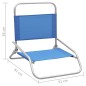 vidaXL Sillas de playa plegables 2 unidades tela azul vidaXL Sillas de playa plegables 2 unidades tela azul