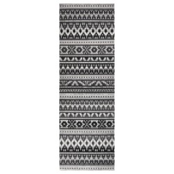vidaXL Alfombra de exterior tejido plano gris oscuro 80x250 cm
