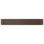 vidaXL Jardinera arriate acero recubrimiento polvo marrón 447x140x68cm vidaXL Jardinera arriate acero recubrimiento polvo marrón 447x140x68cm