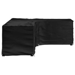 vidaXL Funda para muebles de jardín forma de L 18 ojales 285x220x80 cm