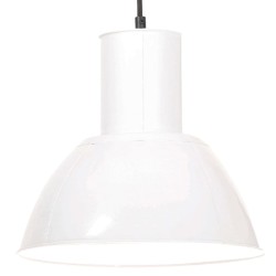 vidaXL Lámpara colgante redonda 25 W blanca 28,5 cm E27
