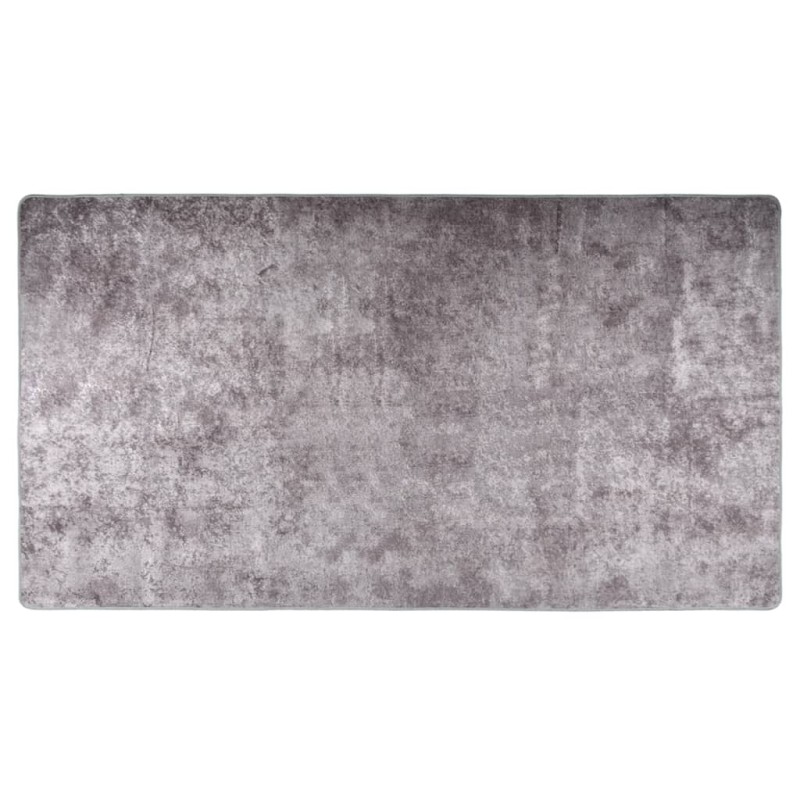 vidaXL Alfombra lavable antideslizante gris 190x300 cm vidaXL Alfombra lavable antideslizante gris 190x300 cm