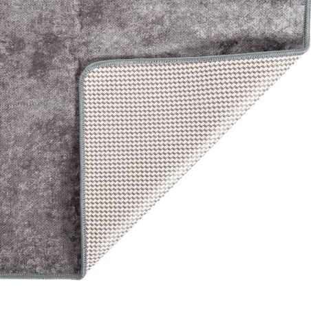 vidaXL Alfombra lavable antideslizante gris 190x300 cm
