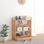 vidaXL Zapatero con cajón madera maciza nogal 70x27x81 cm