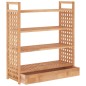 vidaXL Zapatero con cajón madera maciza nogal 70x27x81 cm