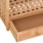 vidaXL Zapatero con cajón madera maciza nogal 70x27x81 cm