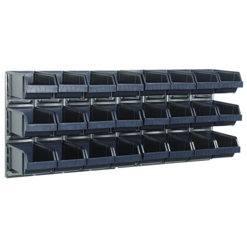 Estante de pared x2 con 24 contenedores 181228 de Raaco Estante de pared x2 con 24 contenedores 181228 de Raaco