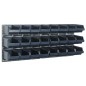 Estante de pared x2 con 24 contenedores 181228 de Raaco Estante de pared x2 con 24 contenedores 181228 de Raaco