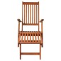 vidaXL Tumbona de jardín con reposapiés y cojín madera maciza acacia vidaXL Tumbona de jardín con reposapiés y cojín madera maciza acacia