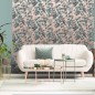 DUTCH WALLCOVERINGS Papel pintado hojas y pájaros verde y rosa DUTCH WALLCOVERINGS Papel pintado hojas y pájaros verde y rosa
