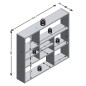FMD Estantería de pared con 9 compartimentos blanco FMD Estantería de pared con 9 compartimentos blanco