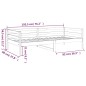 vidaXL Sofá cama madera maciza de pino gris 90x190 cm