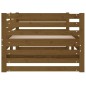 vidaXL Sofá cama extraíble madera de pino marrón miel 2x(80x200) cm