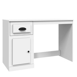 vidaXL Escritorio con cajón madera contrachapada blanco 115x50x75 cm