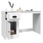 vidaXL Escritorio con cajón madera contrachapada blanco 115x50x75 cm vidaXL Escritorio con cajón madera contrachapada blanco 115x50x75 cm