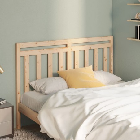 vidaXL Cabecero de cama madera maciza de pino 141x4x100 cm