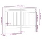 vidaXL Cabecero de cama madera maciza de pino 141x4x100 cm