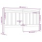 vidaXL Cabecero de cama madera maciza de pino marrón miel 186x4x100 cm vidaXL Cabecero de cama madera maciza de pino marrón miel 186x4x100 cm