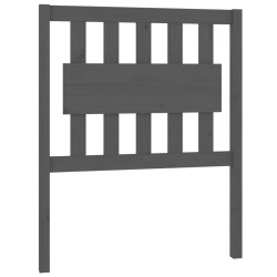 vidaXL Cabecero de cama madera maciza de pino gris 80,5x4x100 cm