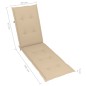 vidaXL Tumbona de jardín con reposapiés y cojín madera maciza acacia vidaXL Tumbona de jardín con reposapiés y cojín madera maciza acacia