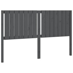 vidaXL Cabecero de cama madera maciza de pino gris 155,5x4x100 cm